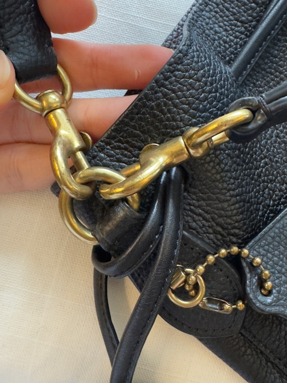 Coach Black/Brown Leather Turnlock Bucket Bag-Saddle Brown Interior- Style 91122 - Picture 13 of 15